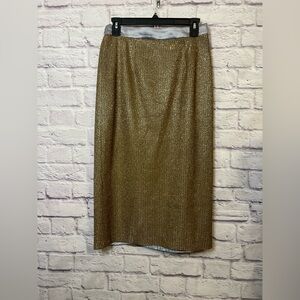 Gold Sequin Silver Band Skirt